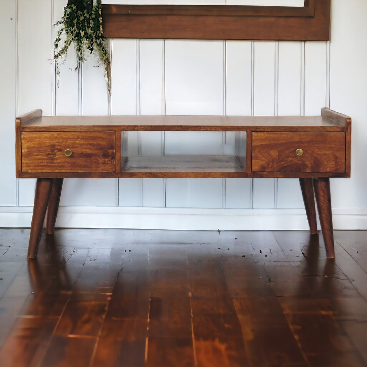 Konferenční stolek Elevated v kaštanovém odstínu, 100 × 50 × 43 cm