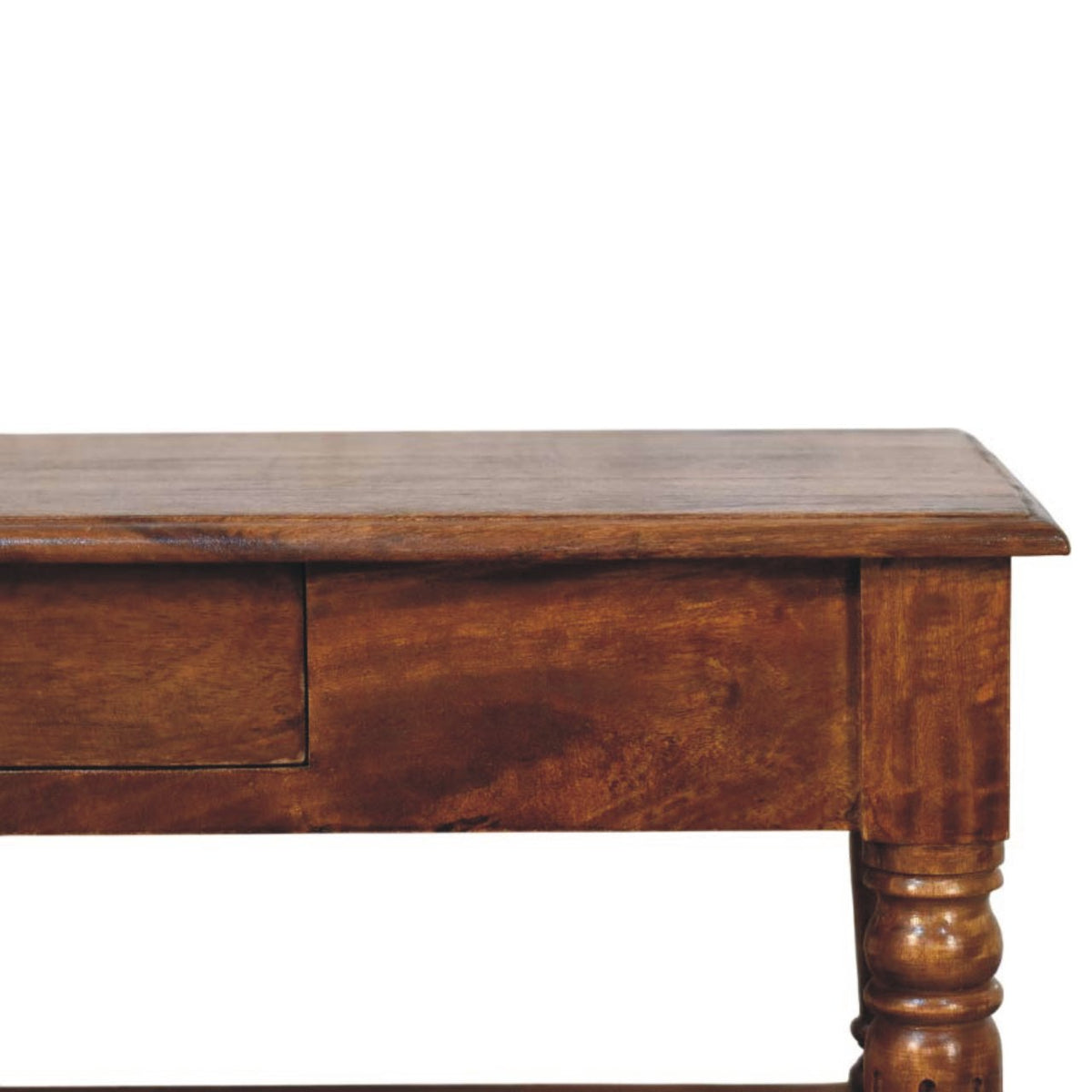 Konferenční stolek v kaštanovém odstínu s 2 zásuvkami, 85 × 55 × 45 cm