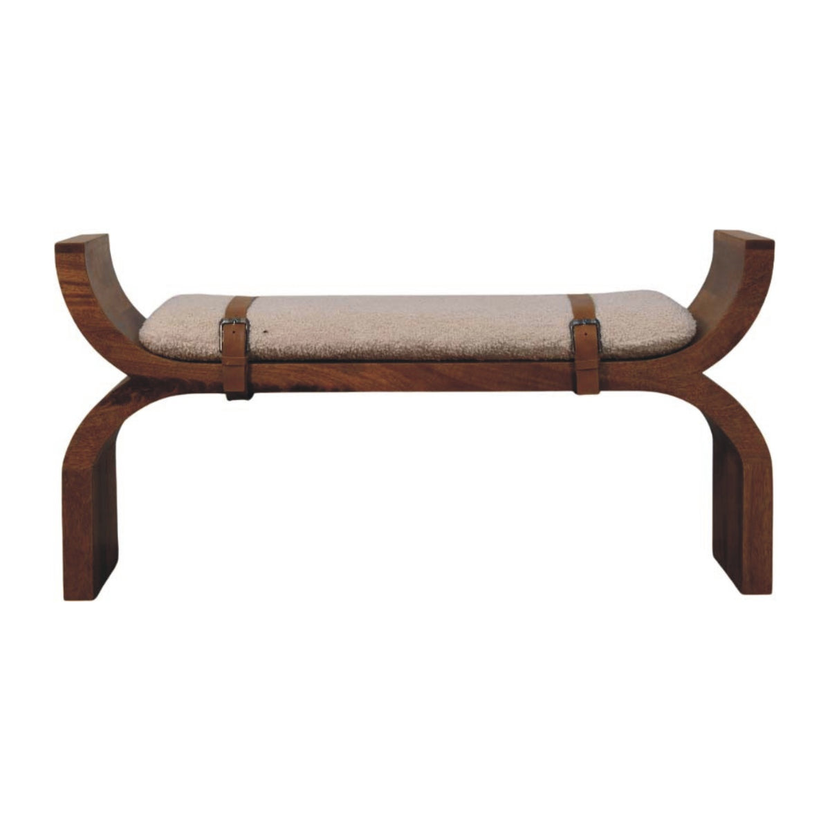Lavice Stirrup se zaoblenými liniemi, 120 × 35 × 60 cm