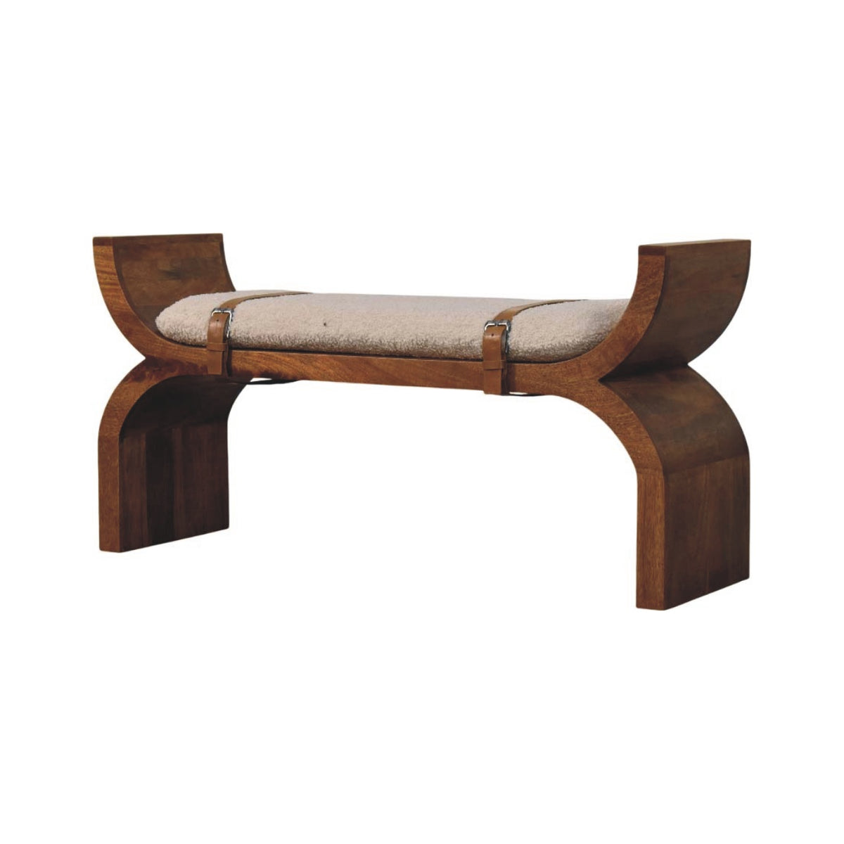 Lavice Stirrup se zaoblenými liniemi, 120 × 35 × 60 cm