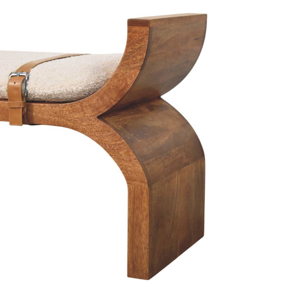 Lavice Stirrup se zaoblenými liniemi, 120 × 35 × 60 cm