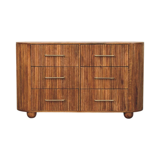 Komoda Ridgefront v dubovém odstínu, 135 × 35 × 79 cm