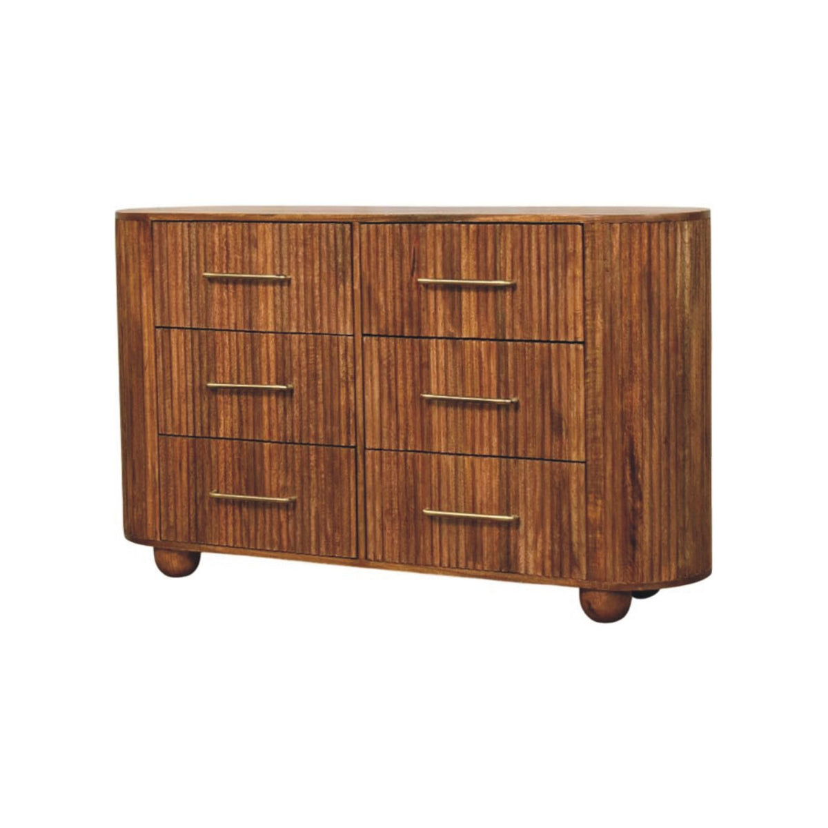 Komoda Ridgefront v dubovém odstínu, 135 × 35 × 79 cm