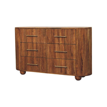 Komoda Ridgefront v dubovém odstínu, 135 × 35 × 79 cm