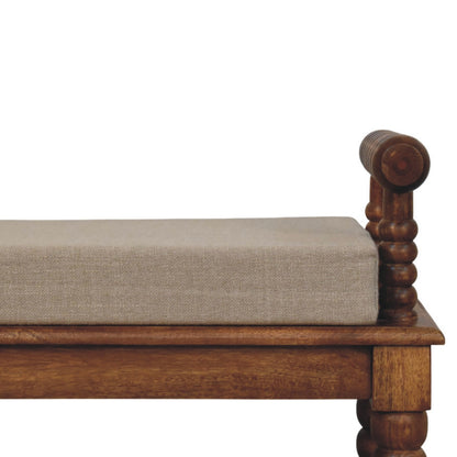 Lavice v dubovém odstínu z masivního mangového dřeva, 100 × 35 × 60 cm