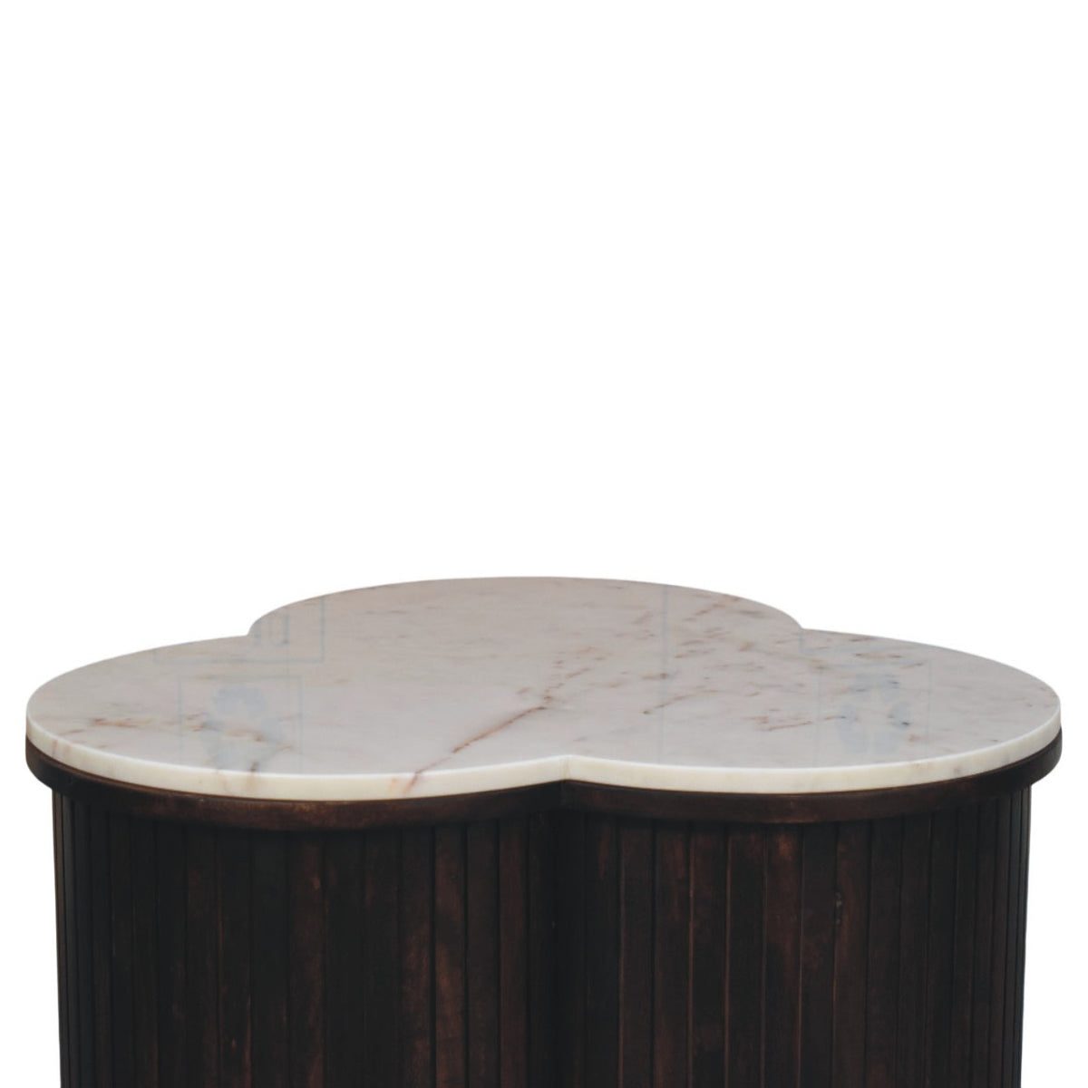 Konferenční stolek Verona s mramorovým prvkem, 82 × 82 × 42 cm