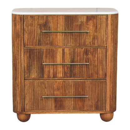 Komoda Beaumont s mramorovým prvkem, 74 × 34 × 78 cm