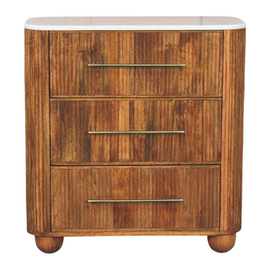 Komoda Beaumont s mramorovým prvkem, 74 × 34 × 78 cm