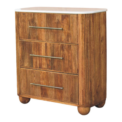 Komoda Beaumont s mramorovým prvkem, 74 × 34 × 78 cm