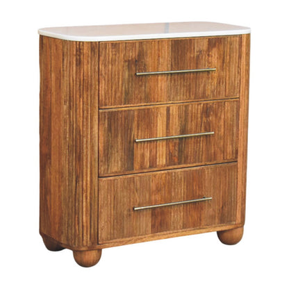 Komoda Beaumont s mramorovým prvkem, 74 × 34 × 78 cm