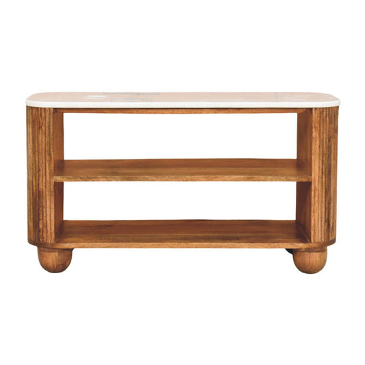 Lavice Beaumont s mramorovým prvkem, 90 × 34 × 50 cm