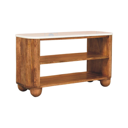 Lavice Beaumont s mramorovým prvkem, 90 × 34 × 50 cm