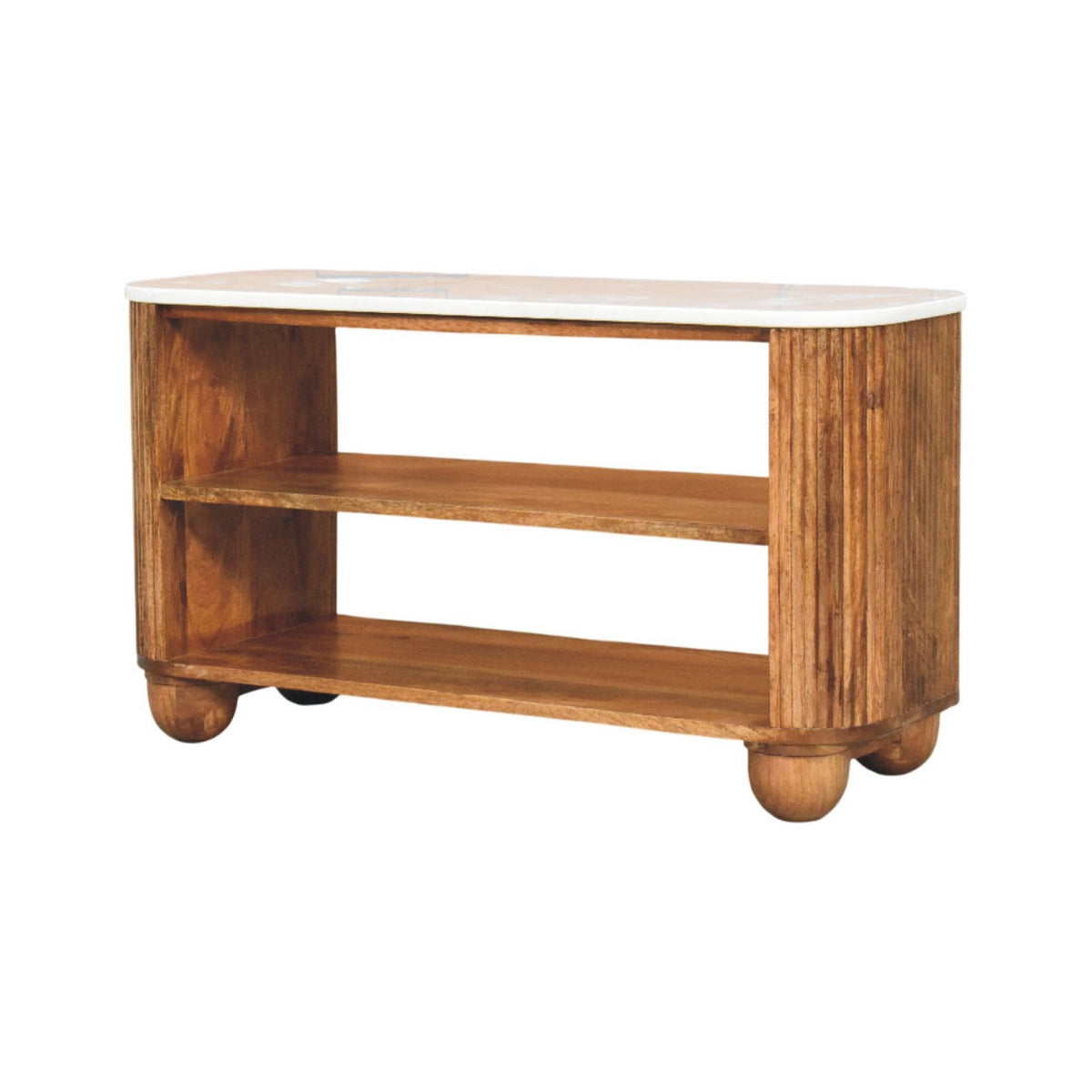 Lavice Beaumont s mramorovým prvkem, 90 × 34 × 50 cm
