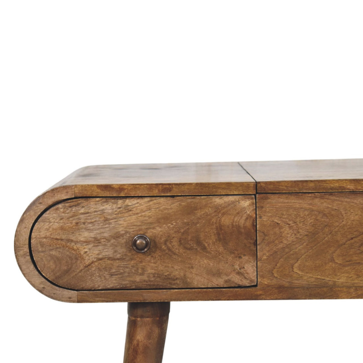 Toaletní stolek Contour se zaoblenými liniemi, 100 × 40 × 80 cm