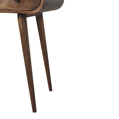 Toaletní stolek Contour se zaoblenými liniemi, 100 × 40 × 80 cm
