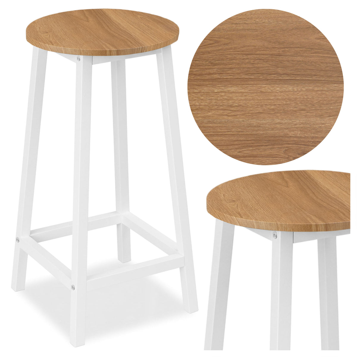Barová židle Flint bílý Modern Oak industrial