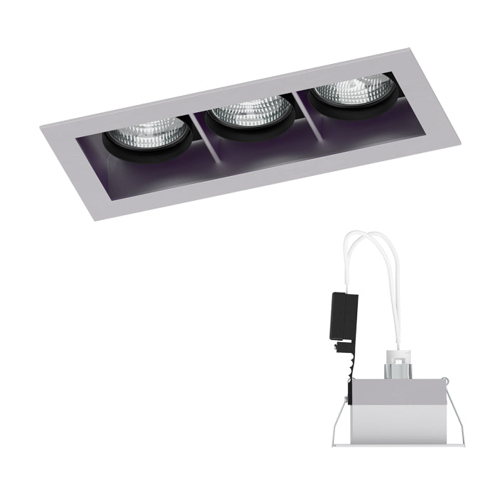 MONE III výklopná stříbrnošedá 12V GU53 3x50W