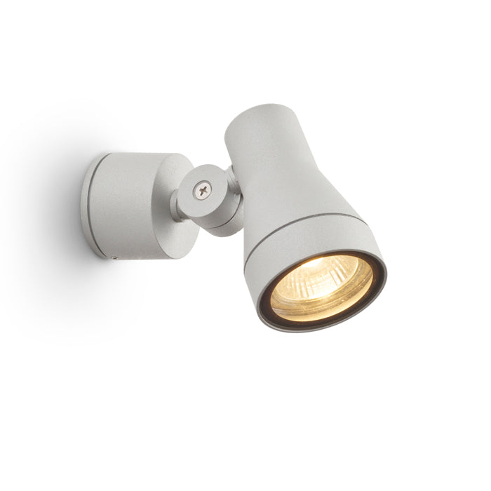 DIREZZA nástěnná stříbrnošedá 230V LED GU10 8W IP54