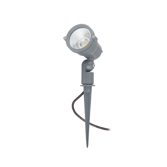 GARY LED na bodci šedá 230V LED 10W 45° IP65 3000K
