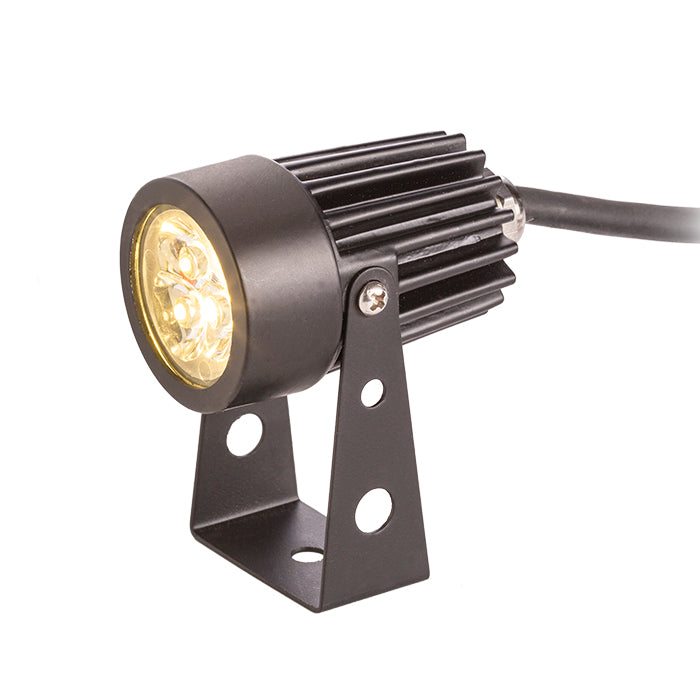 GUN na bodci černá 230V LED 3x1W 30° IP65 3000K