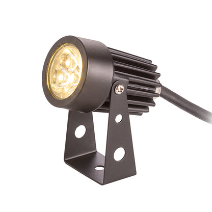 GUN na bodci černá 230V LED 3x1W 30° IP65 3000K