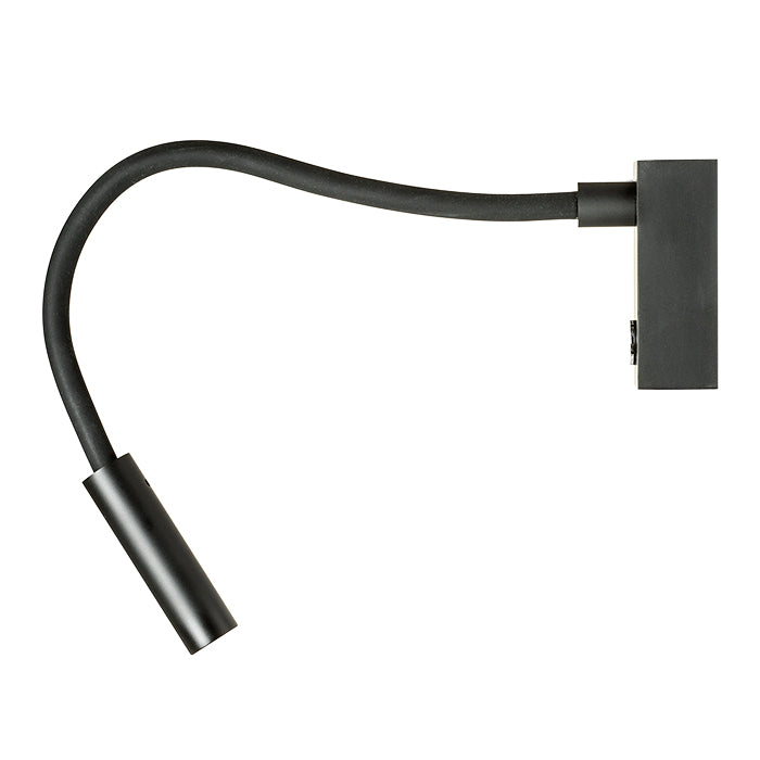 AIM na husím krku černá 230V LED 3W 45° 3000K