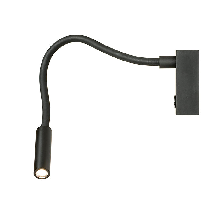 AIM na husím krku černá 230V LED 3W 45° 3000K