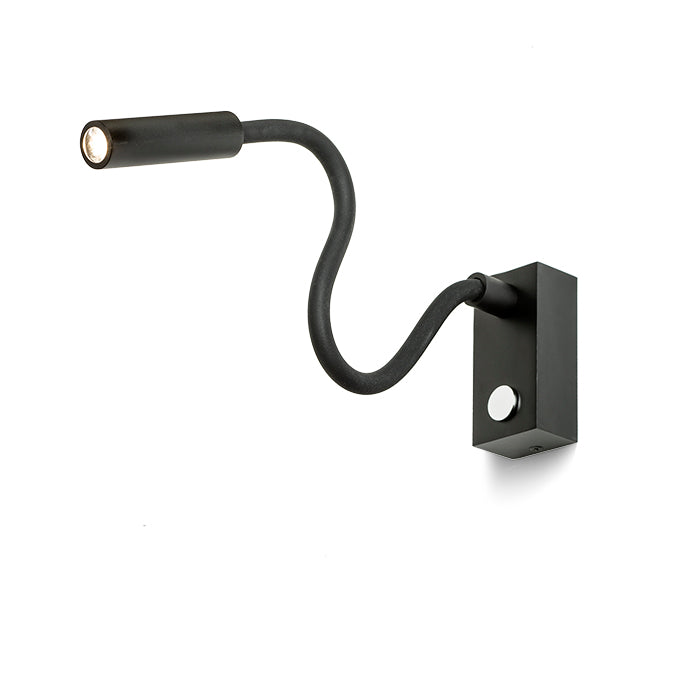 AIM na husím krku černá 230V LED 3W 45° 3000K