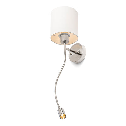 VERSA nástěnná se stínidlem bílá matný nikl 230V LED E27 LED 15+3W 40° 3000K