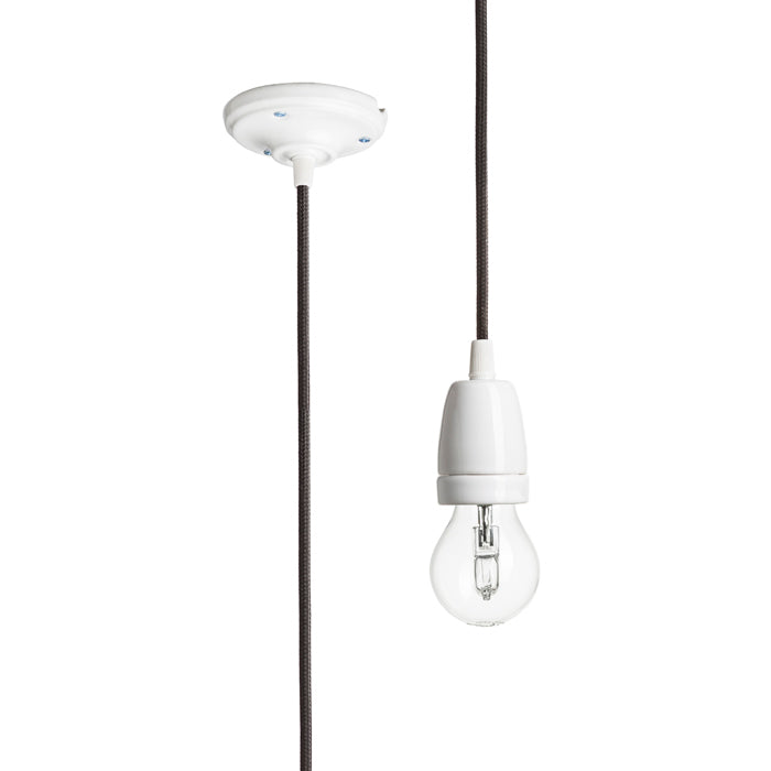 FABIO závěsná sada černá porcelán 230V LED E27 15W