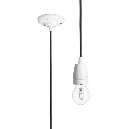 FABIO závěsná sada černá porcelán 230V LED E27 15W