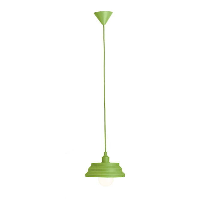 AMICI závěsná silikonová lampa zelená 230V LED E27 15W
