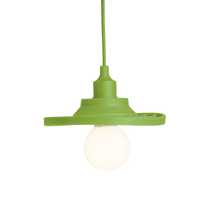 AMICI závěsná silikonová lampa zelená 230V LED E27 15W