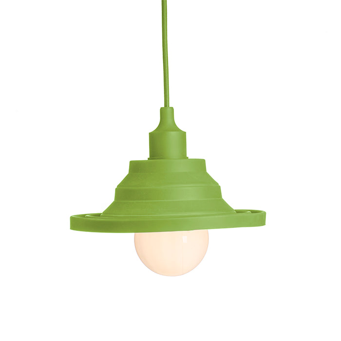 AMICI závěsná silikonová lampa zelená 230V LED E27 15W