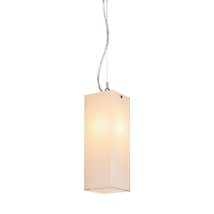 LUCIA 30x10 závěsná satinované sklo/chrom 230V LED E27 15W