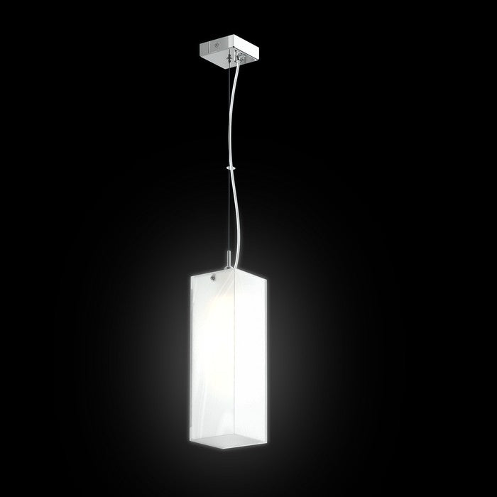 LUCIA 30x10 závěsná satinované sklo/chrom 230V LED E27 15W