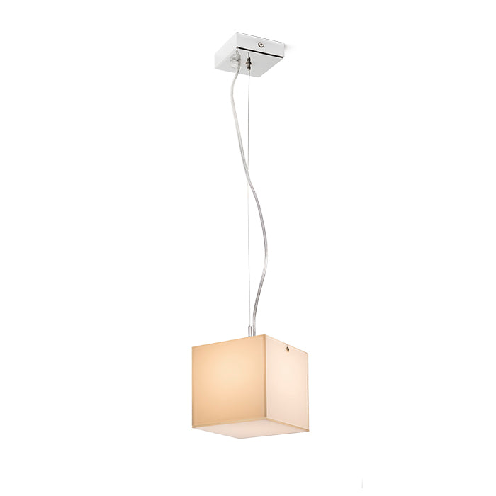 LUCIA 15x15 závěsná satinované sklo/chrom 230V LED G9 5W