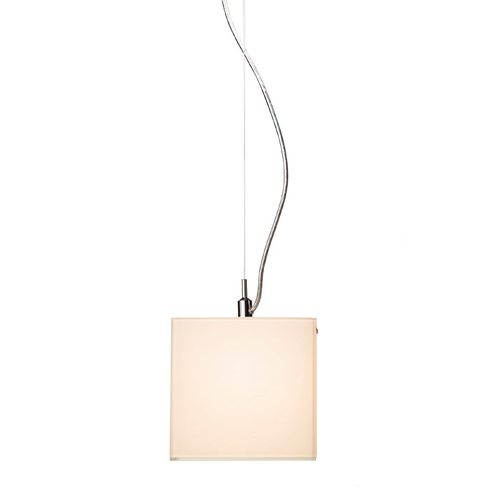 LUCIA 15x15 závěsná satinované sklo/chrom 230V LED G9 5W