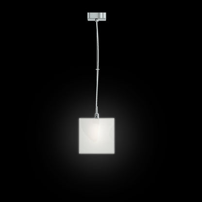 LUCIA 15x15 závěsná satinované sklo/chrom 230V LED G9 5W