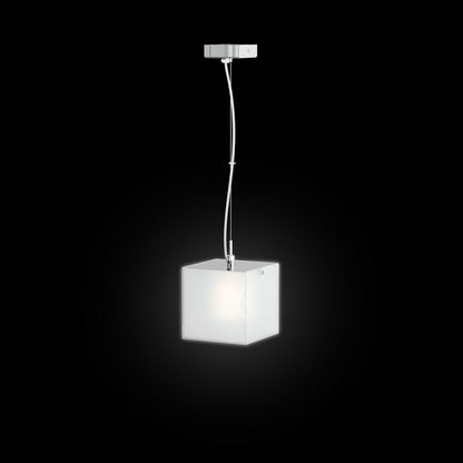LUCIA 15x15 závěsná satinované sklo/chrom 230V LED G9 5W