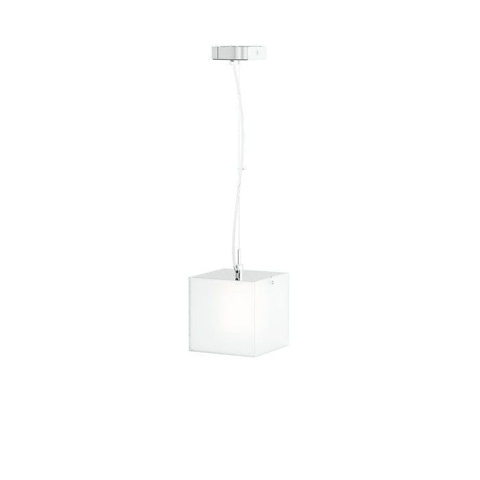 LUCIA 15x15 závěsná satinované sklo/chrom 230V LED G9 5W
