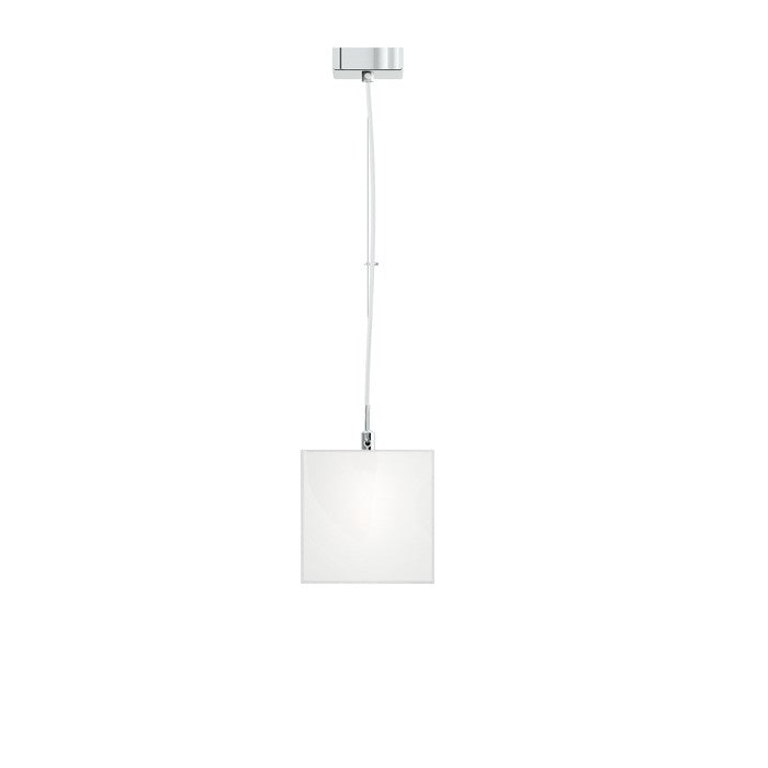 LUCIA 15x15 závěsná satinované sklo/chrom 230V LED G9 5W