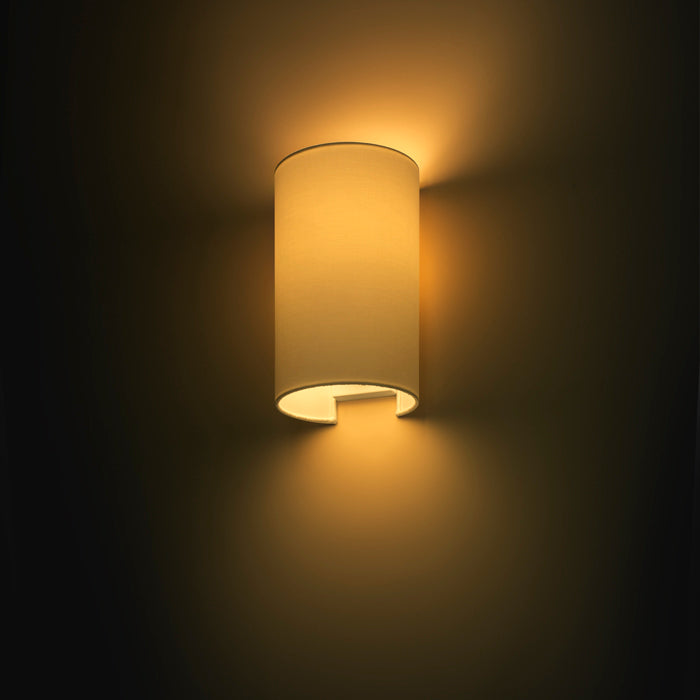 RON W 15/25 nástěnná Polycotton bílá/bílé PVC 230V LED E27 15W