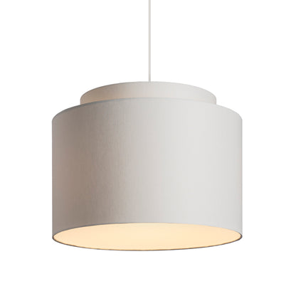 DOUBLE 40/30 stínidlo Chintz světle šedá/bílé PVC max. 23W