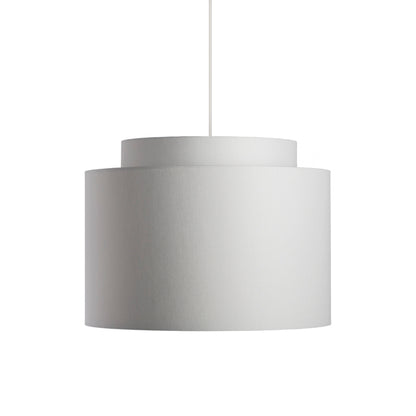 DOUBLE 40/30 stínidlo Chintz světle šedá/bílé PVC max. 23W