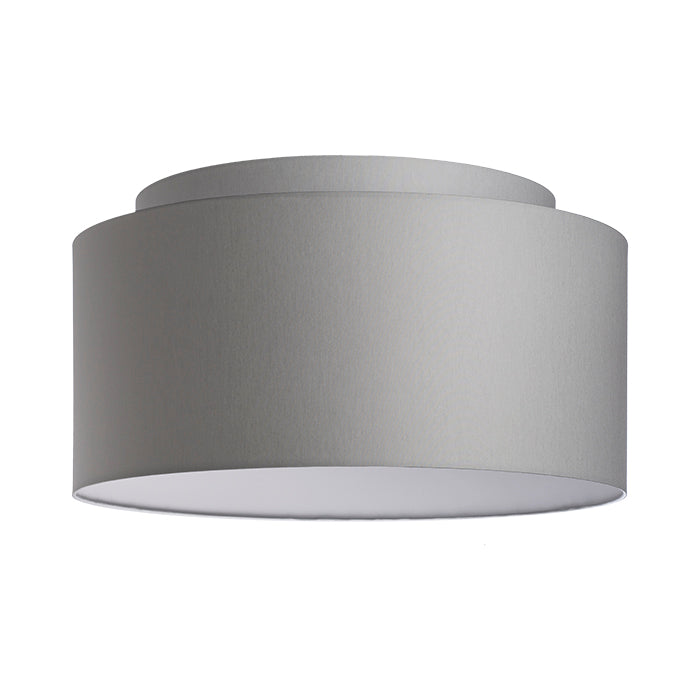 DOUBLE 55/30 stínidlo Chintz světle šedá/bílé PVC max. 23W