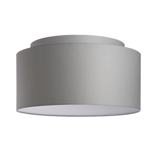 DOUBLE 55/30 stínidlo Chintz světle šedá/bílé PVC max. 23W