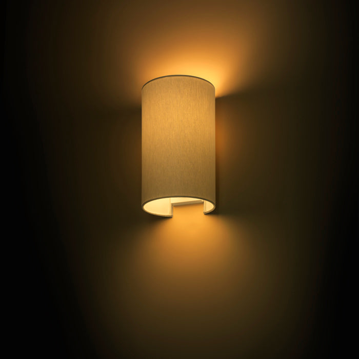 RON W 15/25 nástěnná Chintz světle šedá/bílé PVC 230V LED E27 15W