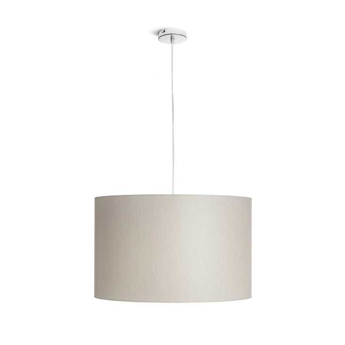 RON 40/25 stínidlo Chintz světle šedá/bílé PVC max. 23W