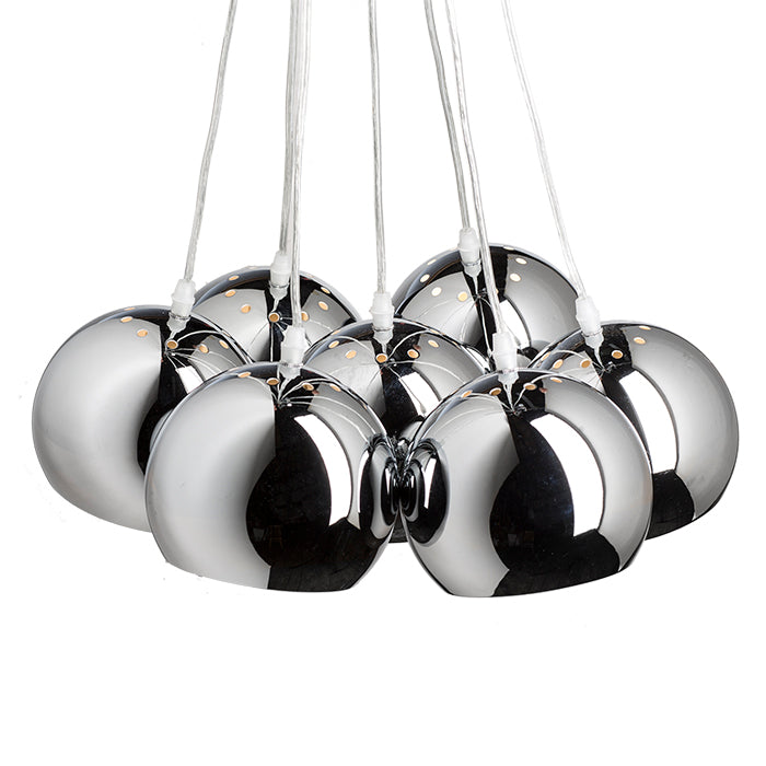 ASTROMET VII závěsná chrom 230V LED E27 7x11W